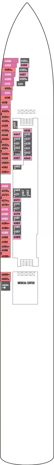 Plano do convés: Deck 4